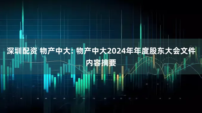 深圳配资 物产中大: 物产中大2024年年度股东大会文件内容摘要